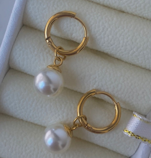 pearl drop earrings