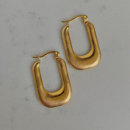 ribbed square hoops