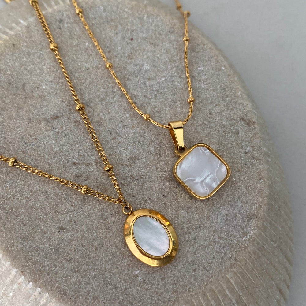 opal white necklace