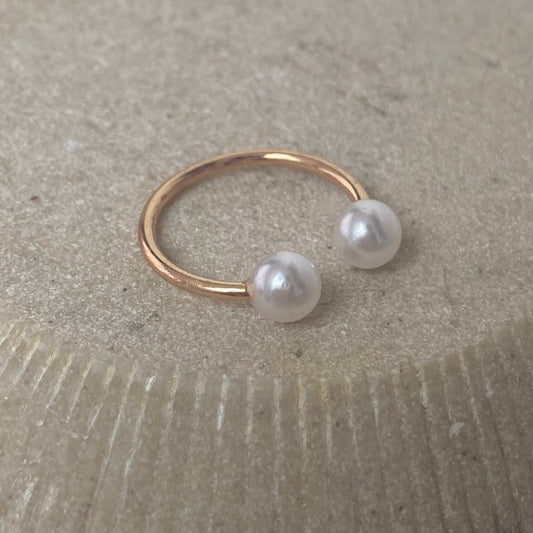 double pearl ring