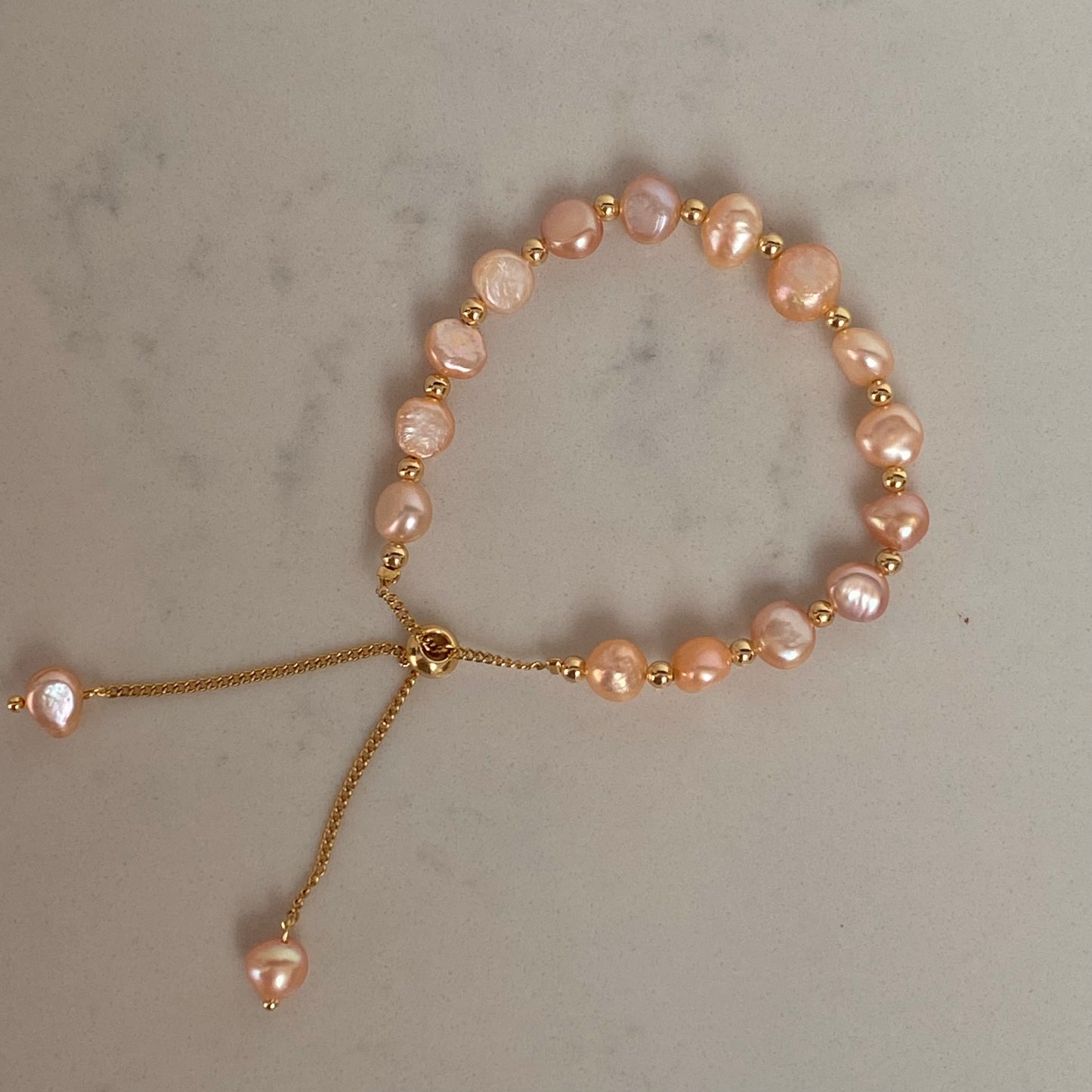 peachy pearl bracelet